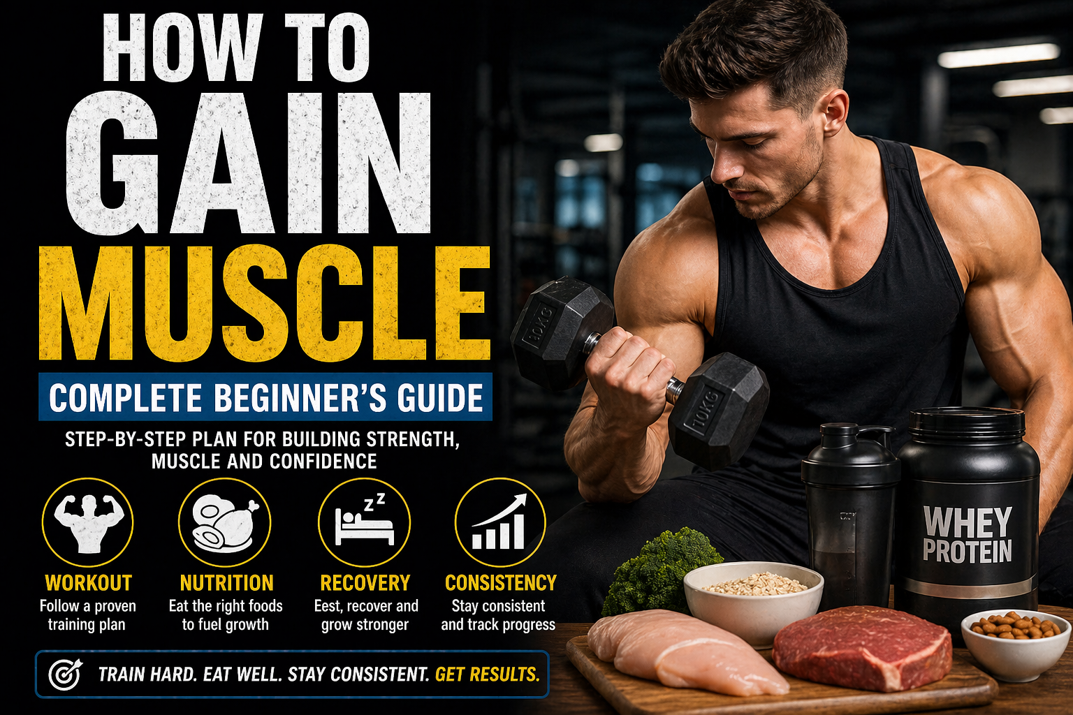 Read more about the article How to Gain Muscle: Complete Beginner’s Guide